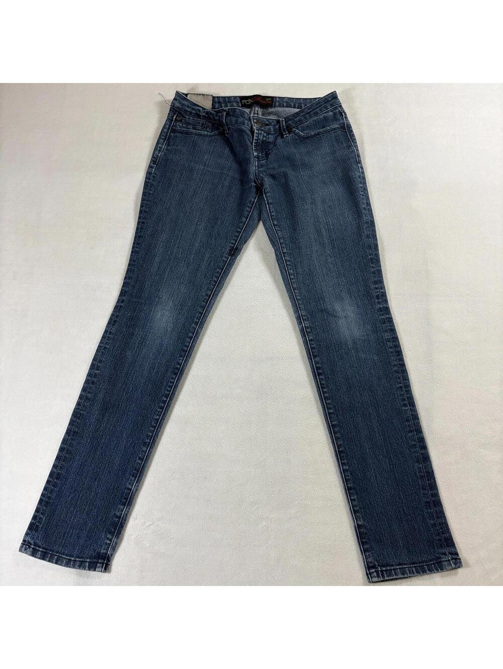 Skinny Stretch Denim Jeans Fox Denim Fits Like 30X30 Blue Mid Rise